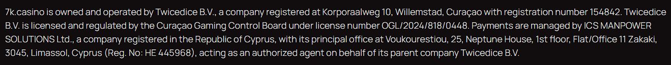 Платежи 7K Casino Канада