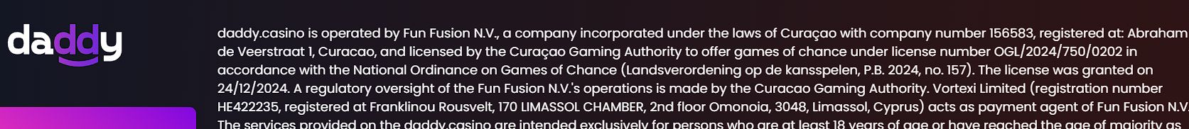 Платежи Daddy Casino Канада